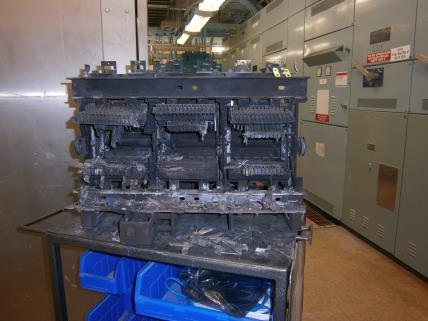Damage to 4,000 A switch following incident