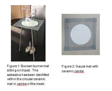 Safety alert 13/2018 Asbestos in Bunsen burner gauze mats