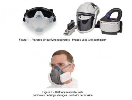Samples of respiratory protective equipment (RPE)